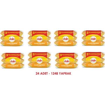 Dalin Sensitive 24x52 Yaprak Islak Havlu Mendil