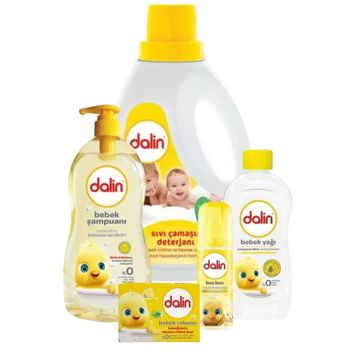 Dalin Yenidoğan Şampuan Bebek Yağı Sabun Kolonya Deterjan 5'li Set