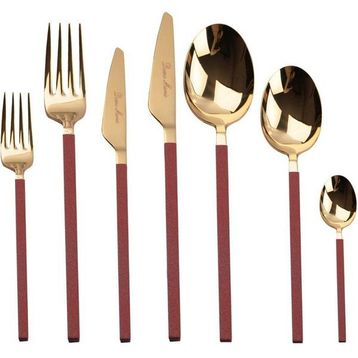 Dame Marie Carre Red Gold 42 Parça Rose Gold Çatal Kaşık Bıçak Seti