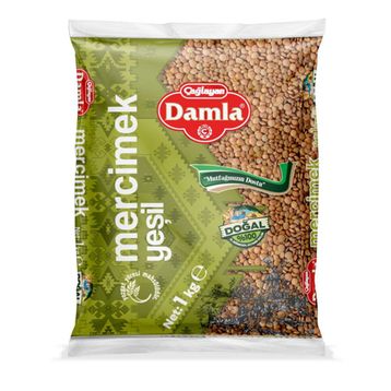 Damla 1 kg Yeşil Mercimek