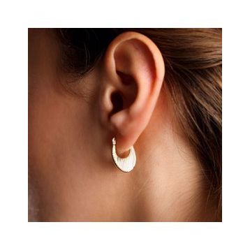 Damla 14 Ayar İki Taraflı Kullanım 2.0 cm Model Altın Küpe