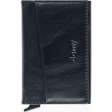Damy 611CR Siyah Hakiki Deri Unisex Mekanizmalı Kartlık