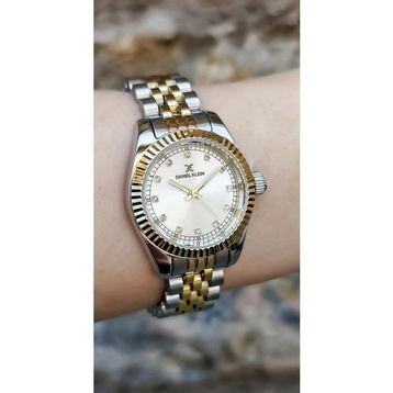 Daniel Klein DKE.1.10846 Gold Minimal Taşlı Tasarım Kadın Kol Saati