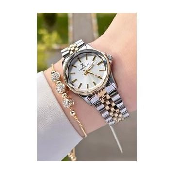 Daniel Klein DKISTE1186 Gold Gümüş Renk Kadın Kol Saati ve Bileklik