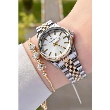 Daniel Klein DKISTE1186 Gold Gümüş Renk Kadın Kol Saati ve Bileklik