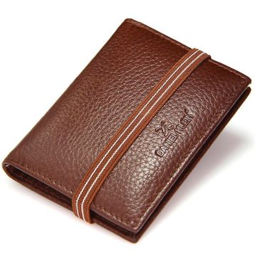 Daniel Klein Erkek Unisex Deri Cüzdan Kartlık Hakiki Deri Yapraklı