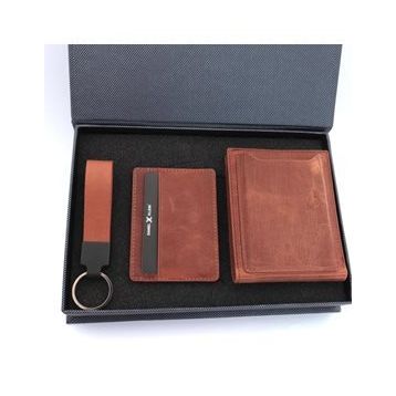 Daniel Klein Erkek Unisex Deri Cüzdan Kartlık Hakiki Deri Yapraklı