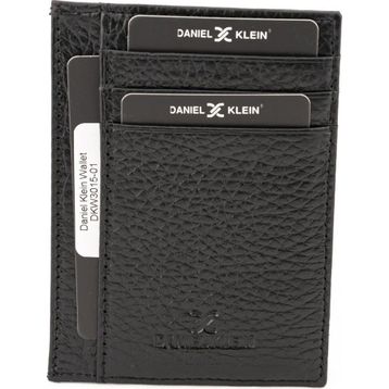 Daniel Klein Erkek Unisex Deri Cüzdan Kartlık Hakiki Deri Yapraklı