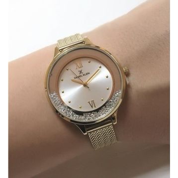 Daniel Klein Kadın Gold Hasır Bilezik Kadın Kol Saati DK112524