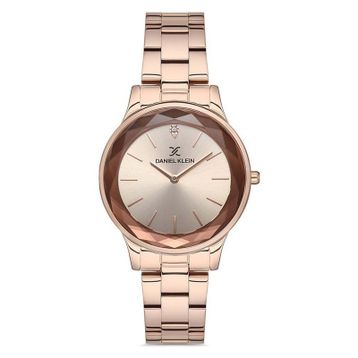Daniel Klein Kesme Camlı Çelik Bilezik Rose Gold Kadın Kol Saati