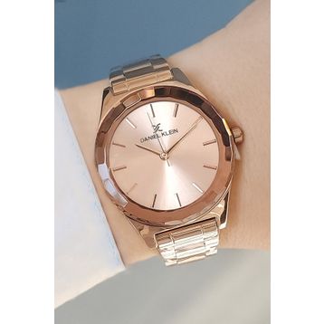 Daniel Klein Kesme Camlı Çelik Bilezik Rose Gold Kadın Kol Saati