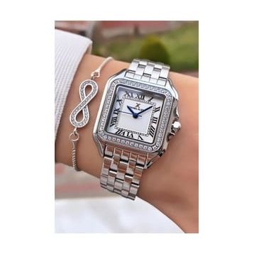 Daniel Klein MRD11760 Gümüş Renk Taşlı Kadın Kol Saati