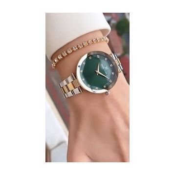 Daniel Klein MRD12271 Sarı Gümüş Renk Kesme Cam Kadın Kol Saati