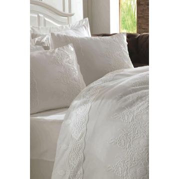 Dantela Duru Vita Pamuk Saten 200 x 220 cm Çift Kişilik Nevresim Takımı