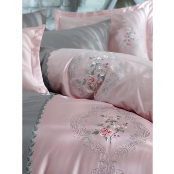 Dantela Isabella Vita Pamuk Saten 200x220 cm Çift Kişilik Nevresim Takımı