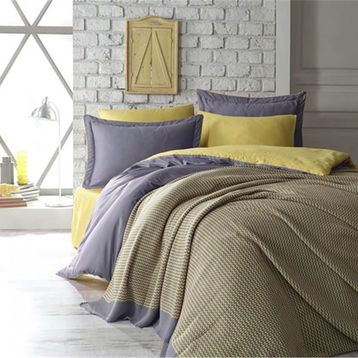 Dantela Tuana Yellow Çift Kişilik Nevresim Takımı