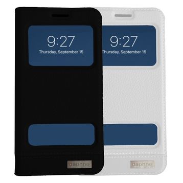 Daphne iPhone 6 Plus / 6S Plus Deri Gizli Mıknatıslı Pencereli Kılıf