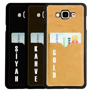 Daphne Samsung J1 J100 Deri Kartlıklı Arka Kapak Kılıf