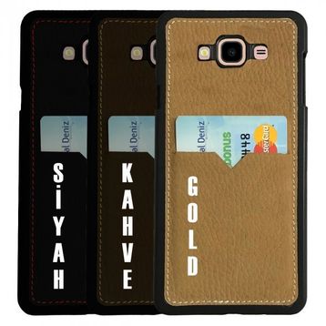 Daphne Samsung J5 2016 J510 Deri Kartlıklı Arka Kapak Kılıf