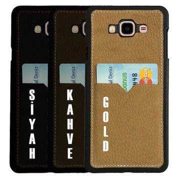 Daphne Samsung J5 2016 J510 Deri Kartlıklı Arka Kapak Kılıf