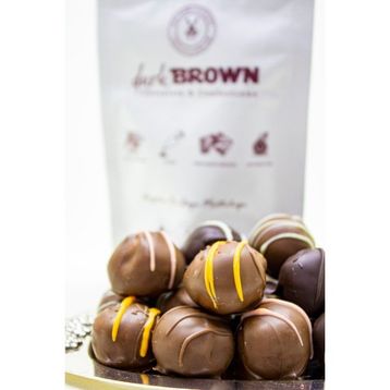 Dark Brown 12 Adet El Yapımı Folyolu Sütlü ve Bitter Türüf Çikolata