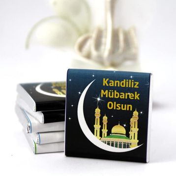 Dark Brown Chocolates & Confections 48 Adet Kandiliniz Mübarek Olsun Çikolatası
