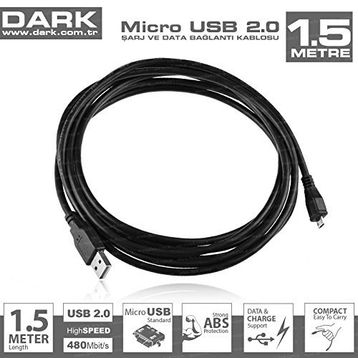 Dark DK-CB-USB2MICROL150 Micro USB 2.0 1.5 mt Şarj Data Kablosu