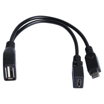 Dark Micro USB Erkek USB 2.0 Dişi Micro Dişi OTG Y USB Kablo