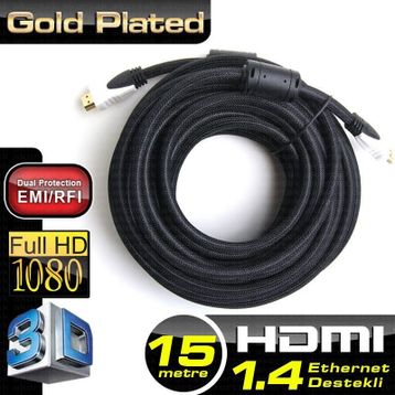 Dark v1.4 1 5mt 4K - 3D Ağ Destekli Dual Molding, Kılıflı Altın Uçlu HDMI Kablo