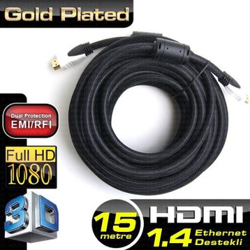 Dark v1.4 1 5mt 4K - 3D Ağ Destekli Dual Molding, Kılıflı Altın Uçlu HDMI Kablo
