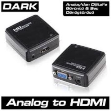 Dark VGA to HDMI Aktif Dönüştürücü