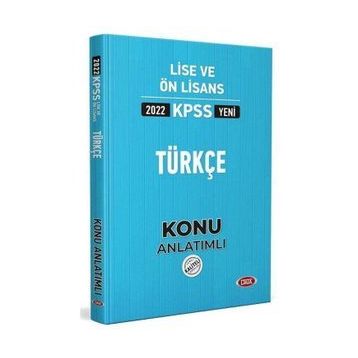 Data Yayınları 2022 KPSS Lise Ön Lisans Türkçe Konu Anlatımlı