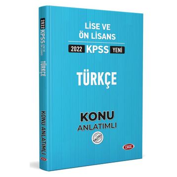 Data Yayınları 2022 KPSS Lise Ön Lisans Türkçe Konu Anlatımlı