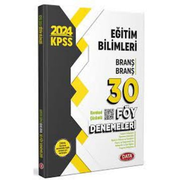 Data Yayınları 2024 KPSS Eğitim Bilimleri Branş Branş 30 Föy Denemeleri Karekod Çözümlü