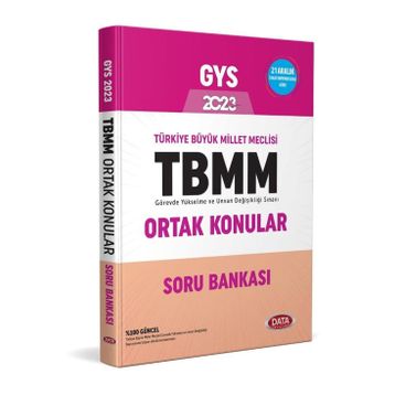 Data Yayınları Türkiye Büyük Millet Meclisi Gys Ortak Konular Soru Bankası