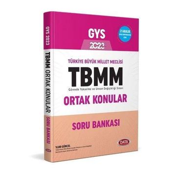 Data Yayınları Türkiye Büyük Millet Meclisi Gys Ortak Konular Soru Bankası