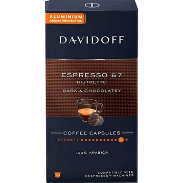 Davidoff 10'lu Chocolatey Aluminium Kapsül Kahve Espresso 57 Rıstretto Dark (2 adet)