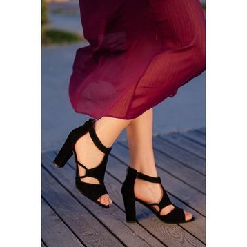 Daxtors D1250 Günlük Klasik Kadın Topuklu Ayakkabı Siyah