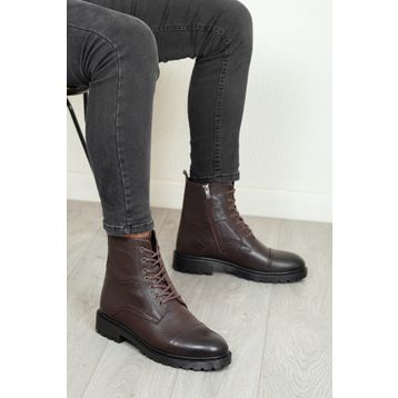 Daxtors D402 Hakiki Deri Soğuk Geçirmez Kahverengi Erkek Bot
