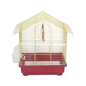 DaYang 30x23x39 cm İki Kapılı Çatılı Muhabbet Gold Kafesi