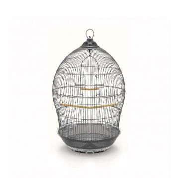 DaYang Kubbe Şekilli Dekoratif Gri 48.5x48.5x76 cm Muhabbet Kuşu Kafesi