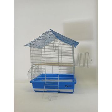 DaYang Mavi 2 Kapı Çatılı 35x28x46 cm Muhabbet Kuşu Kafesi