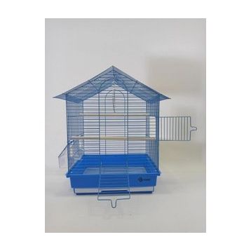 DaYang Mavi 2 Kapı Çatılı 35x28x46 cm Muhabbet Kuşu Kafesi