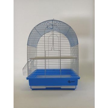DaYang Mavi 2 Kapı Çatılı 35x28x46 cm Muhabbet Kuşu Kafesi