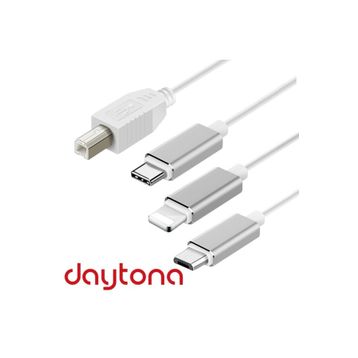 Daytona ADS-501 USB B to Micro-Lightning-Type-C Telefon Bilgisayar Elektrikli Piyano Çevirici Kablo