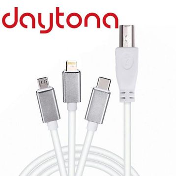 Daytona ADS-501 USB B to Micro-Lightning-Type-C Telefon Bilgisayar Elektrikli Piyano Çevirici Kablo
