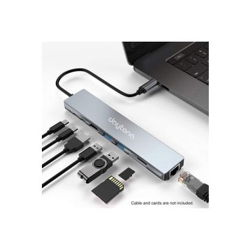 Daytona CF10 8 in 1 Type-C to 4K HDMI 1080P 2 Type-C 2 Usb 3.0 Ethernet Lan 2 SD Adaptör