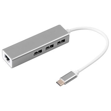 Daytona Fc05 Type-C to 3*usb 3.0 Gigabit Ethernet Rj45 Çevirici