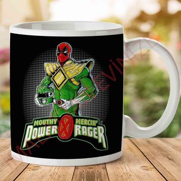 Deadpool Mighty Mercin Green Power Ranger Baskılı Kupa