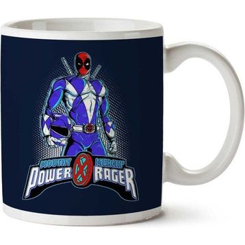 Deadpool Power Rangers Blue Rager Baskılı Kupa